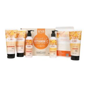 BNB Bright Up Vitamin C 6 Steps Organic Facial Kit, Paraben and Sulfate Free,